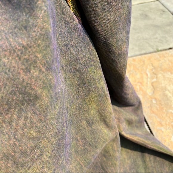 SOLD - Reworked Upcycled Purple Yellow Levi’s 550 Relaxed Baggy Jeans - Picture 10 of 13